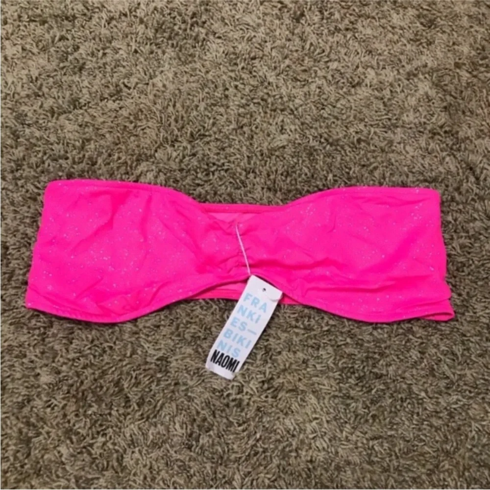 Frankies Bikinis Jeanette Strapless Glitter Bikini Top